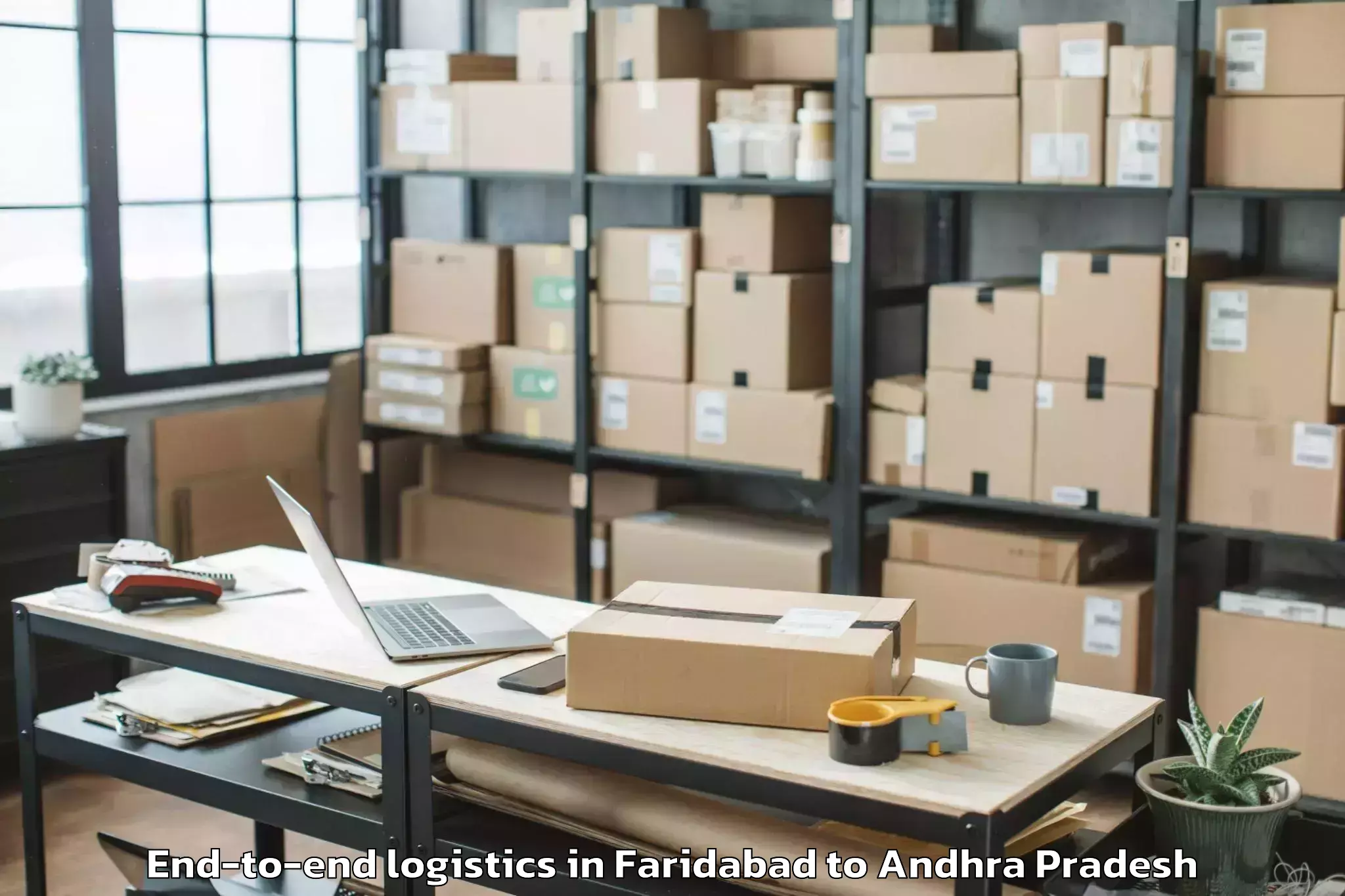 Trusted Faridabad to Racherla End To End Logistics